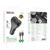 Borofone autonabíjačka BZ35 Leader - 2 x typ C + USB - 30 W Power Delivery s káblom USB na typ C čierna thumbnail