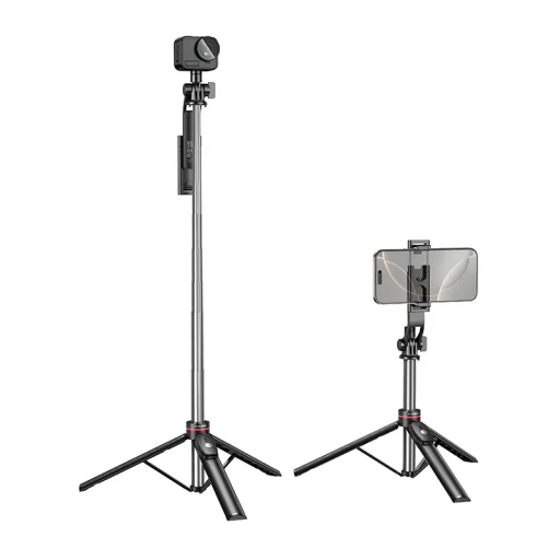 Borofone BY15 Throne Bluetooth selfie tyč so statívom a diaľkovým ovládaním, čierna - 1