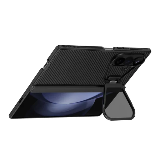 Samsung Galaxy Z Fold 8 Ultra fekete Nillkin CamShield Prop Magnetic tok átlátszó lencsevédővel - 3