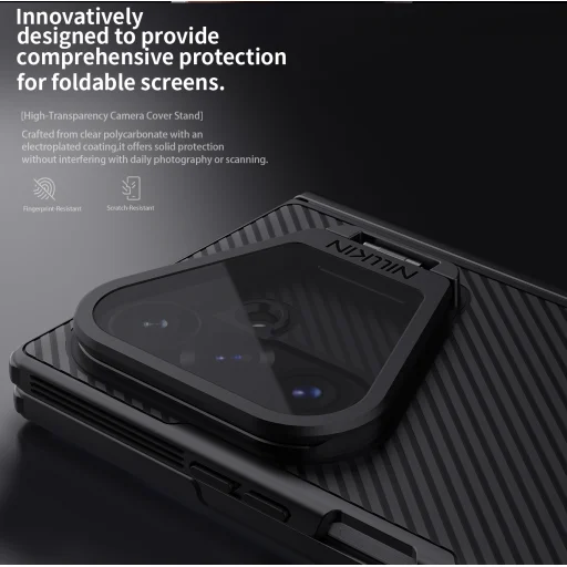 Samsung Galaxy Z Fold 8 Ultra čierne puzdro Nillkin CamShield Prop Magnetic s priehľadným krytom objektívu - 7