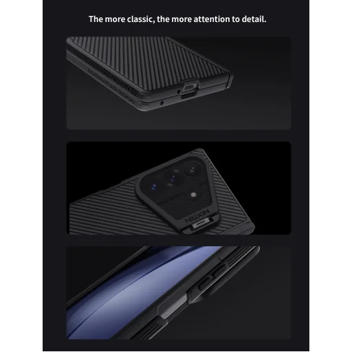Samsung Galaxy Z Fold 8 Ultra čierne puzdro Nillkin CamShield Prop Magnetic s priehľadným krytom objektívu - 13