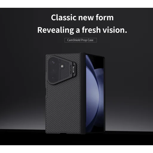 Samsung Galaxy Z Fold 8 Ultra fekete Nillkin CamShield Prop Magnetic tok átlátszó lencsevédővel - 4