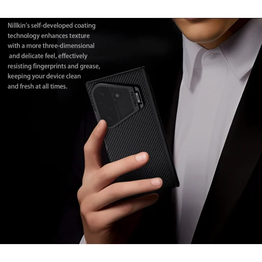 Samsung Galaxy Z Fold 8 Ultra fekete Nillkin CamShield Prop Magnetic tok átlátszó lencsevédővel - 6