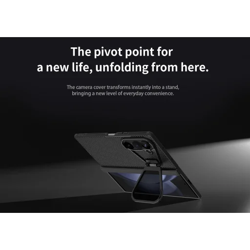 Samsung Galaxy Z Fold 8 Ultra fekete Nillkin CamShield Prop Magnetic tok átlátszó lencsevédővel - 10