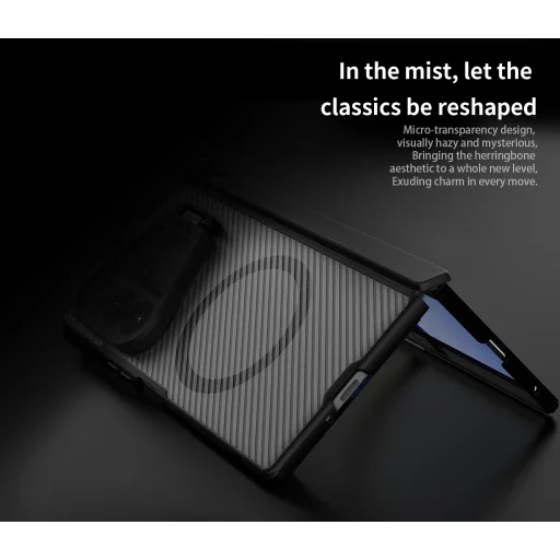 Samsung Galaxy Z Fold 8 Ultra priesvitné čierne puzdro Nillkin CamShield Prop Magnetic - 5