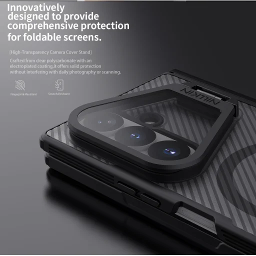 Samsung Galaxy Z Fold 8 Ultra áttetsző fekete Nillkin CamShield Prop Magnetic tok - 7