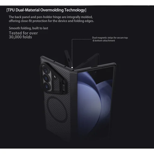 Samsung Galaxy Z Fold 8 Ultra áttetsző fekete Nillkin CamShield Prop Magnetic tok - 8