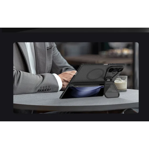 Samsung Galaxy Z Fold 8 Ultra átlátszó fekete Nillkin CamShield Prop Magnetic Pen Slot átlátszó lencsés tok - 11