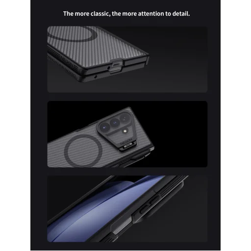 Samsung Galaxy Z Fold 8 Ultra átlátszó fekete Nillkin CamShield Prop Magnetic Pen Slot átlátszó lencsés tok - 14