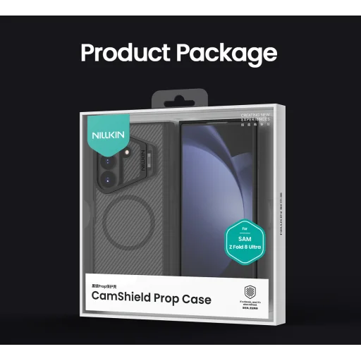 Samsung Galaxy Z Fold 8 Ultra átlátszó fekete Nillkin CamShield Prop Magnetic Pen Slot átlátszó lencsés tok - 17