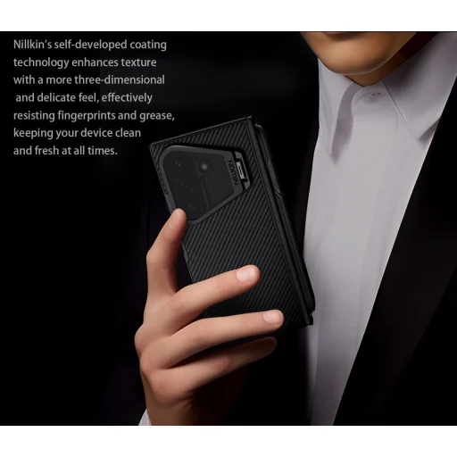 Samsung Galaxy Z Fold 8 Ultra čierne puzdro Nillkin CamShield Prop Magnetic Pen Slot s priehľadnou šošovkou - 6