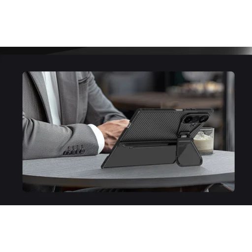 Samsung Galaxy Z Fold 8 Ultra čierne puzdro Nillkin CamShield Prop Magnetic Pen Slot s priehľadnou šošovkou - 11