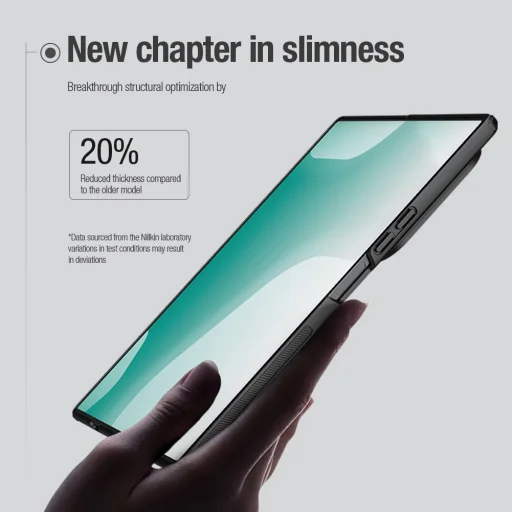 Samsung Galaxy Z Fold 8 Ultra áttetsző fekete Nillkin Super Frosted FOLD mágneses stylustartós hátlap - 11
