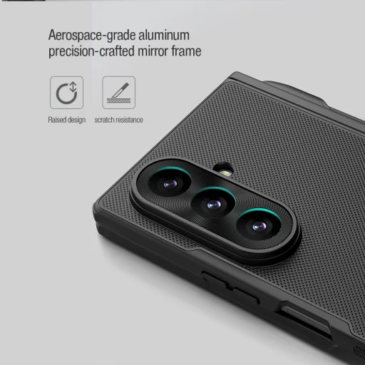 Samsung Galaxy Z Fold 8 Ultra áttetsző fekete Nillkin Super Frosted FOLD mágneses stylustartós hátlap - 13