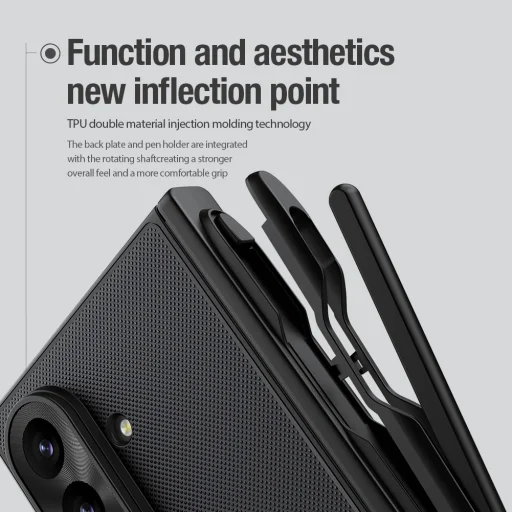 Samsung Galaxy Z Fold 8 Ultra áttetsző fekete Nillkin Super Frosted FOLD mágneses stylustartós hátlap - 8