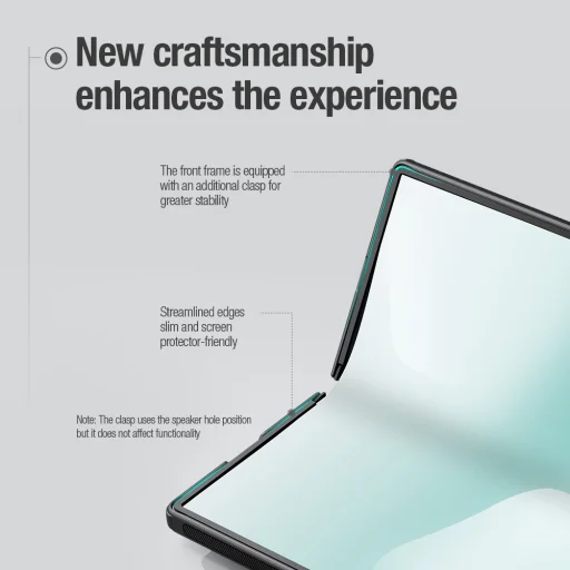 Samsung Galaxy Z Fold 8 Ultra áttetsző fekete Nillkin Super Frosted FOLD mágneses stylustartós hátlap - 10