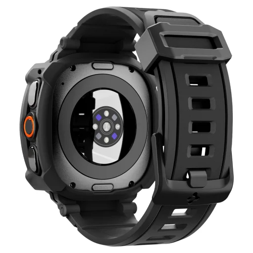  Samsung Galaxy Watch Ultra 2 47mm Spigen Rugged Armor Pro védőtok integrált szíjjal, matt fekete - 5