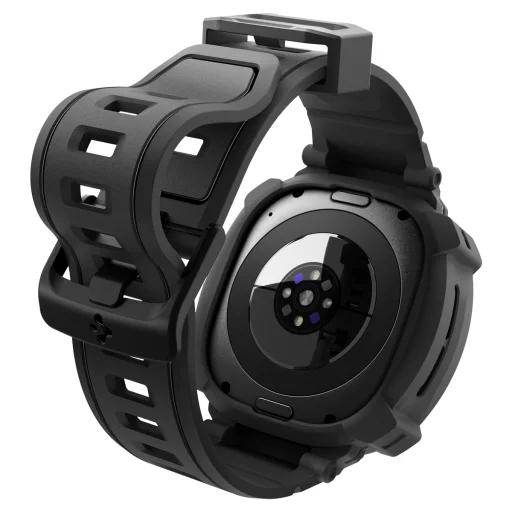  Samsung Galaxy Watch Ultra 2 47mm Spigen Rugged Armor Pro védőtok integrált szíjjal, matt fekete - 11