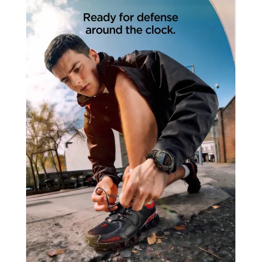  Samsung Galaxy Watch Ultra 2 47mm Spigen Rugged Armor Pro védőtok integrált szíjjal, matt fekete - 15