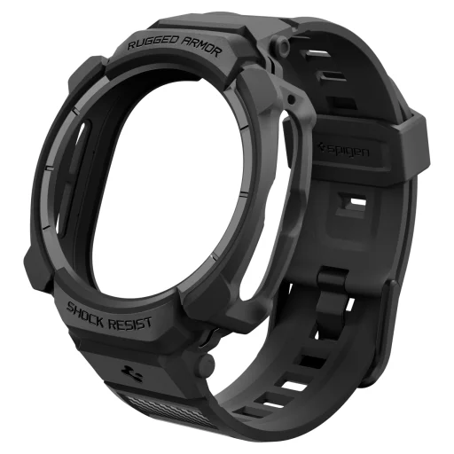  Samsung Galaxy Watch Ultra 2 47mm Spigen Rugged Armor Pro védőtok integrált szíjjal, matt fekete - 2