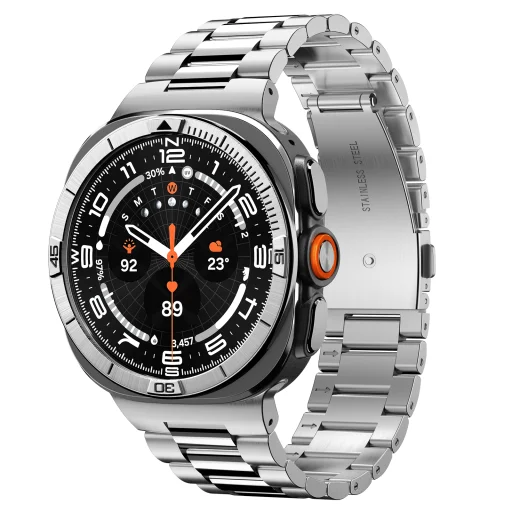 Spigen Bezel Tune (Pilot) ochranný krúžok lunety pre Samsung Galaxy Watch Ultra 2 47mm, strieborný - 2