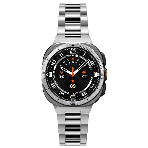 Spigen Bezel Tune (Pilot) ochranný krúžok lunety pre Samsung Galaxy Watch Ultra 2 47mm, strieborný - 3