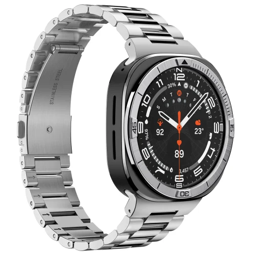 Spigen Bezel Tune (Pilot) ochranný krúžok lunety pre Samsung Galaxy Watch Ultra 2 47mm, strieborný - 5