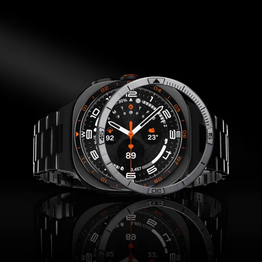 Spigen Bezel Tune (Pilot) ochranný krúžok lunety pre Samsung Galaxy Watch Ultra 2 47mm, strieborný - 9