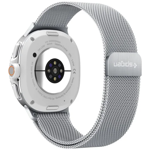 Spigen Metal Fit milánsky remienok pre Samsung Galaxy Watch 9/8 46 mm/44 mm/40 mm, strieborný - 3