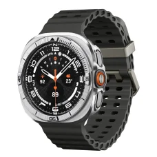 Spigen Bezel Tune Pro (Pilot) ochranné puzdro s kovovým rámčekom pre Samsung Galaxy Watch Ultra 2 47 mm, strieborné