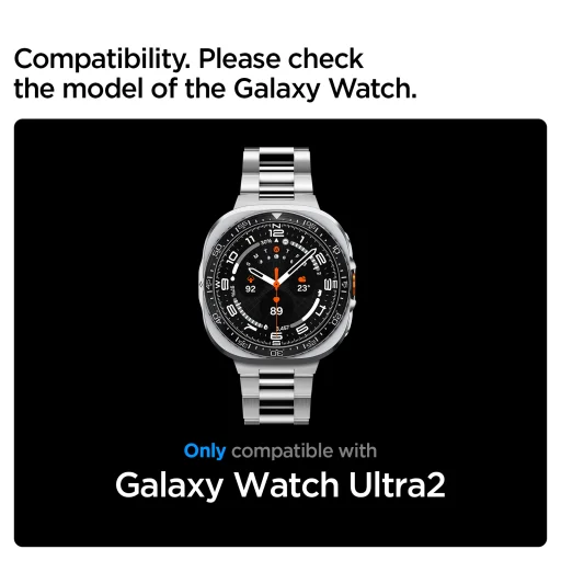 Spigen Bezel Tune Pro Diver ochranné puzdro s kovovou lunetou pre Samsung Galaxy Watch Ultra 2 47 mm, čierne - 11