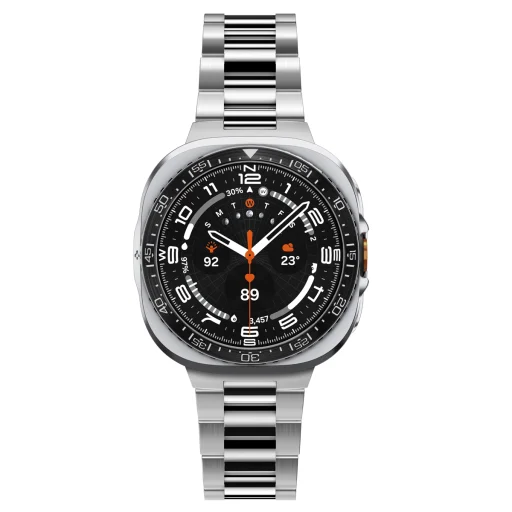 Spigen Bezel Tune Pro Diver ochranné puzdro s kovovou lunetou pre Samsung Galaxy Watch Ultra 2 47 mm, čierne - 8