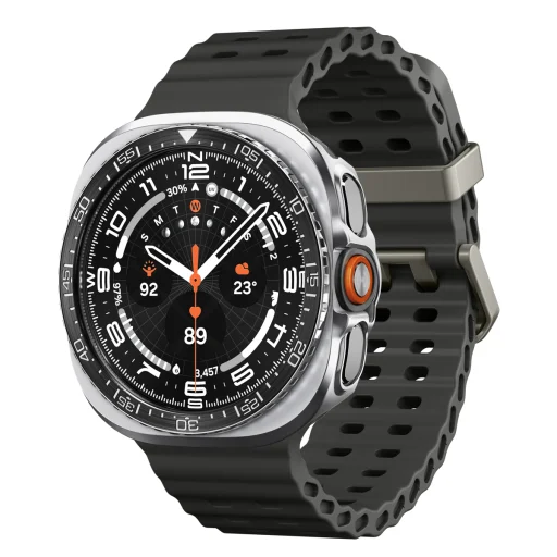Spigen Bezel Tune Pro Diver ochranné puzdro s kovovou lunetou pre Samsung Galaxy Watch Ultra 2 47 mm, čierne - 1