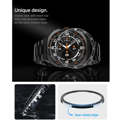 Spigen Bezel Tune (Diver) čierny ochranný kryt lunety pre Samsung Galaxy Watch Ultra 2 47mm - 13