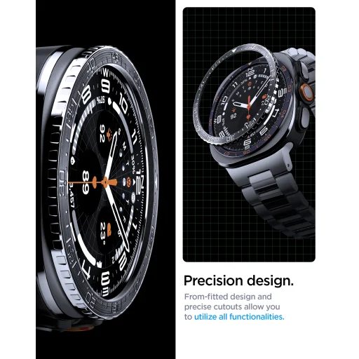 Spigen Bezel Tune (Diver) čierny ochranný kryt lunety pre Samsung Galaxy Watch Ultra 2 47mm - 15