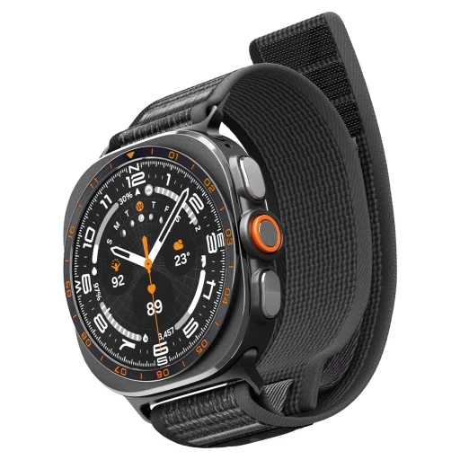 Spigen Athlex Air tkaný nylonový remienok pre Samsung Galaxy Watch Ultra 2/1 47 mm, aktívna čierno-sivá - 11