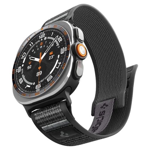 Spigen Athlex Air tkaný nylonový remienok pre Samsung Galaxy Watch Ultra 2/1 47 mm, aktívna čierno-sivá - 12
