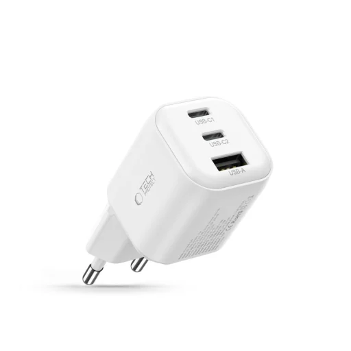 Tech-Protect NCA100W-GaN 100W 3-portová sieťová nabíjačka, biela - 2