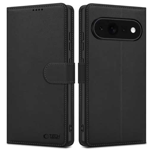 Puzdro Tech-Protect Wallet pre Google Pixel 11 / 11 Pro, matná čierna - 1