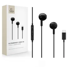 Tech-Protect Ultraboost Core G4 USB-C káblové slúchadlá čierne