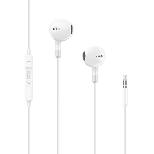 Tech-Protect Ultraboost Core G4 káblové slúchadlá do uší s 3,5 mm jack konektorom, biele. - 2