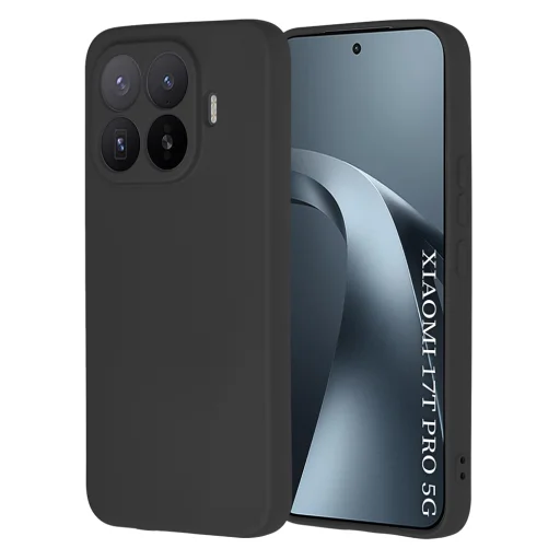 Xiaomi 17T Pro čierny silikónový obal Techsuit SoftFlex - 1