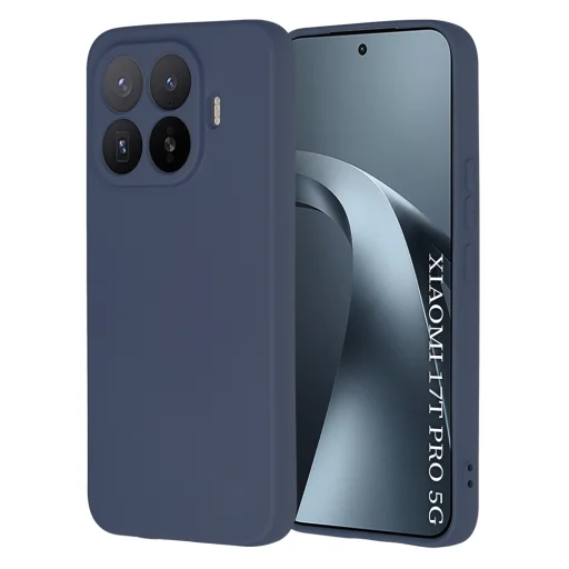 Xiaomi 17T Pro tmavomodré silikónové puzdro Techsuit SoftFlex - 1