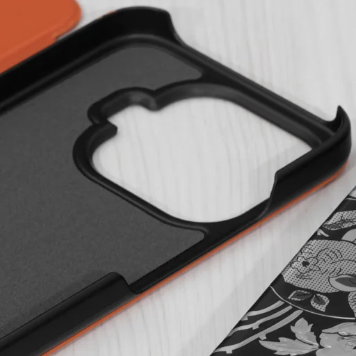 Xiaomi 17T oranžové knižkové puzdro Techsuit eFold Series - 3