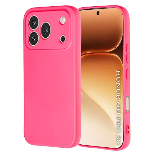 Silikónové puzdro Techsuit SoftFlex pre Honor 600 Pro, žiarivo ružové - 1