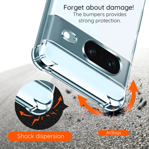Techsuit - Shockproof Clear Silicone - Google Pixel 11 Pro - Číre puzdro - 6