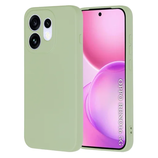 Silikónový kryt Techsuit SoftFlex pre Oppo Reno16, mätovo zelený - 1