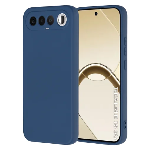 Techsuit SoftFlex silikónové puzdro pre Realme 16 5G, tmavomodré - 1