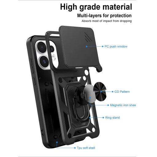 Puzdro Techsuit CamShield pre Oppo Reno16, čierne - 5