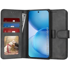  Oppo Reno16 Pro fekete Techsuit Diary Book kihajtható tok